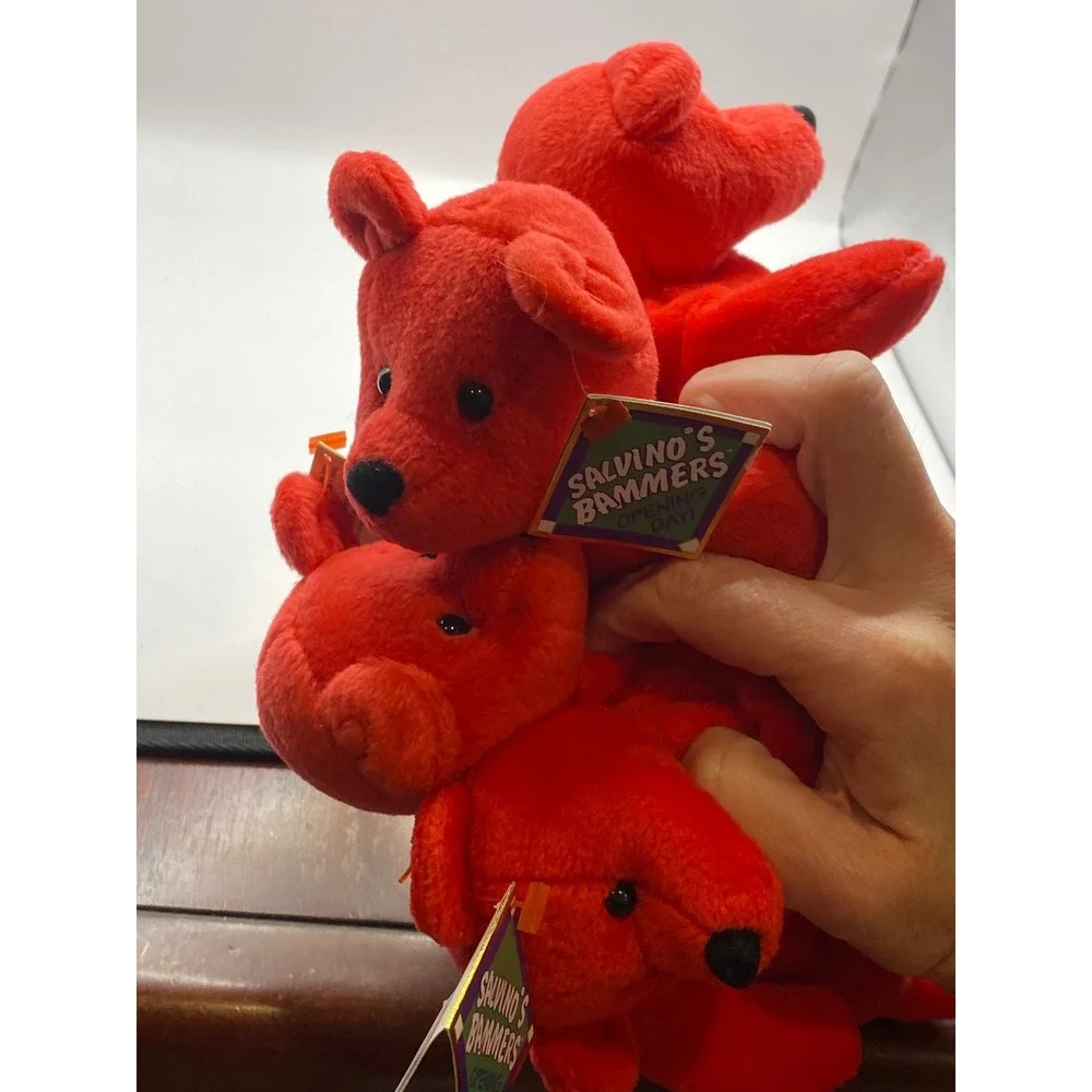 Vintage Salvinos Bammers Nomar Garciaparra 5 Opening Day Red Teddy Bear‎ Plush